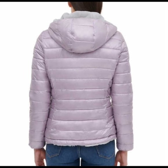 NU Andrew Marc Reversible Faux Fur Puffer Jacket S - Picture 4 of 8